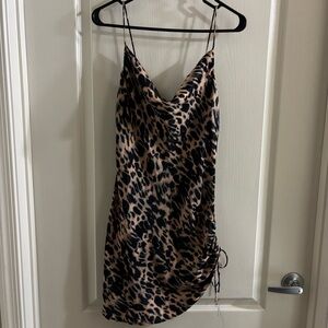Topshop Animal Print Mini Dress